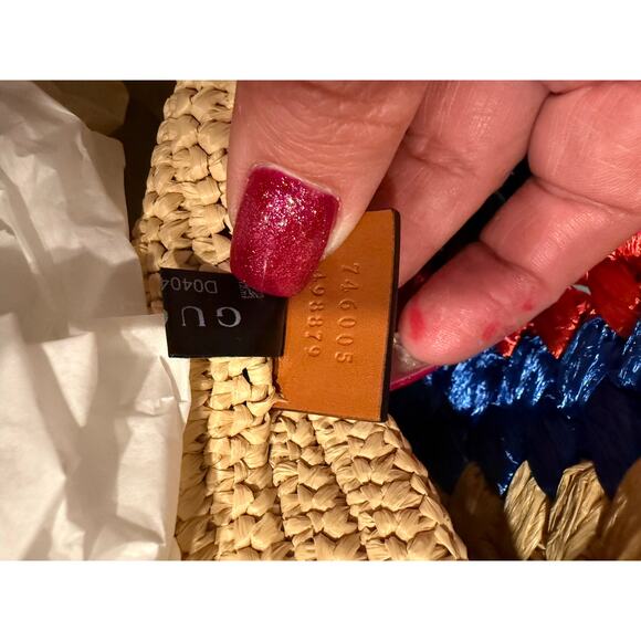 GUCCI BLONDIE RAFIA TOTE - LIMITED EDITION NWT 15.5 x 13 x 3.5 - Picture 4 of 6